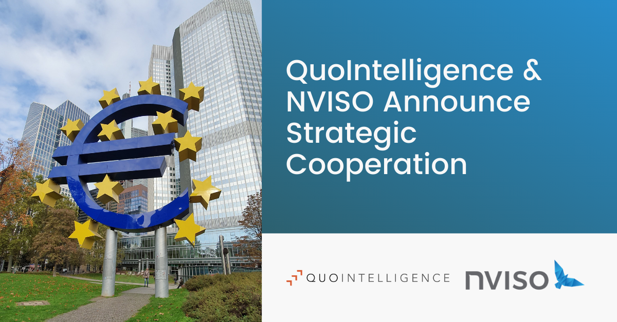 QuoIntelligence Announce Strategic Collaboration With NVISO