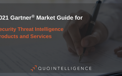 QuoIntelligence listed as a Representative Vendor in 2021 Gartner® Market Guide for Security Threat Intelligence Products and Services