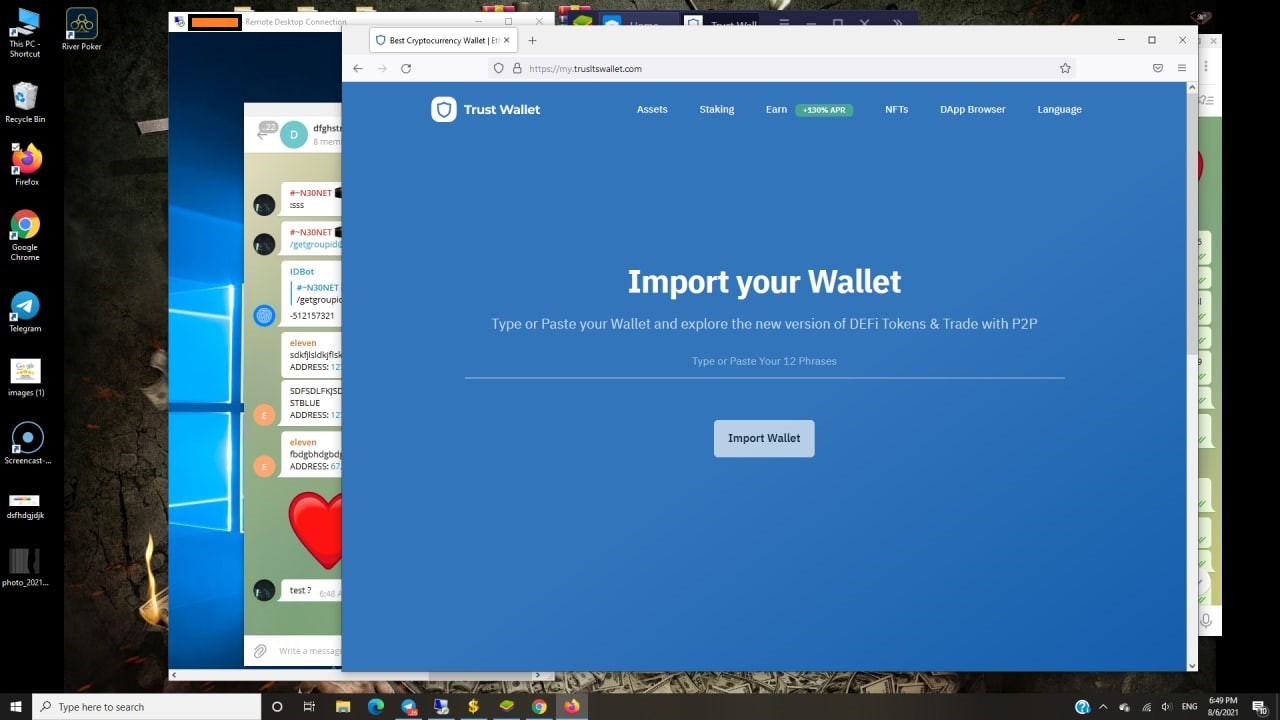 NeoNet Fake Crypto Wallet Phishing Site